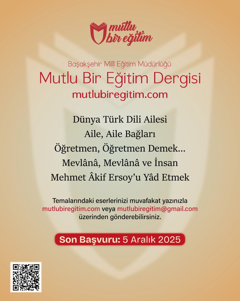 Başakşehir İlçe Millî Eğitim Müdürlüğümüzce yayımlanan Mutlu Bir Eğitim (mutlubiregitim.com) dergimizin güncel temalarına ait eserlerinizi
mutlubiregitim.com veya mutlubiregitim@gmail.com üzerinden gönderebilirsiniz.

<a href="/MucahitYentur/">Murat Mücahit Yentür</a> 
<a href="/ahmetcoskun6134/">AHMET COSKUN</a>