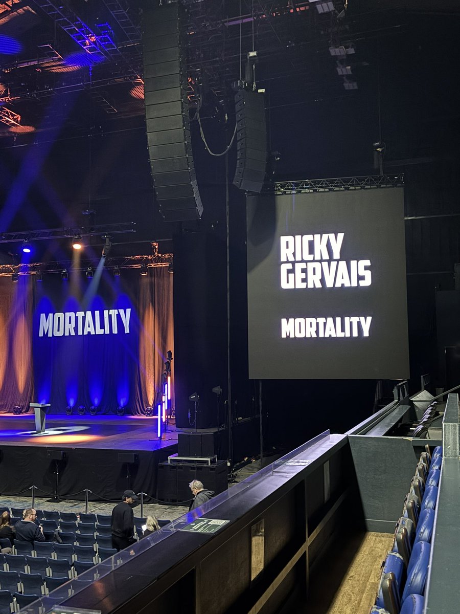 Not a bad spot to watch you <a href="/rickygervais/">Ricky Gervais</a>