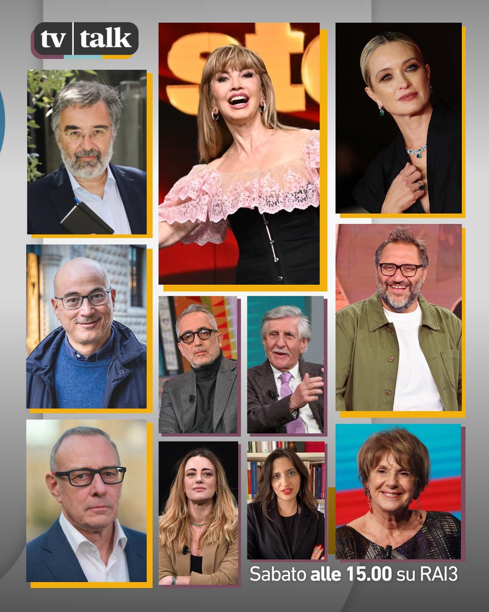 Troppa carne al fuoco, non sappiamo da dove cominciare! 🤯

In questa puntata Milly Carlucci, Aldo Cazzullo, Marco Damilano, Carolina Crescentini, Peppone Calabrese e Marco Varvello 🔝

👉 #TvTalk torna sabato pomeriggio, sempre alle 15.00, sempre su #Rai3 🔝