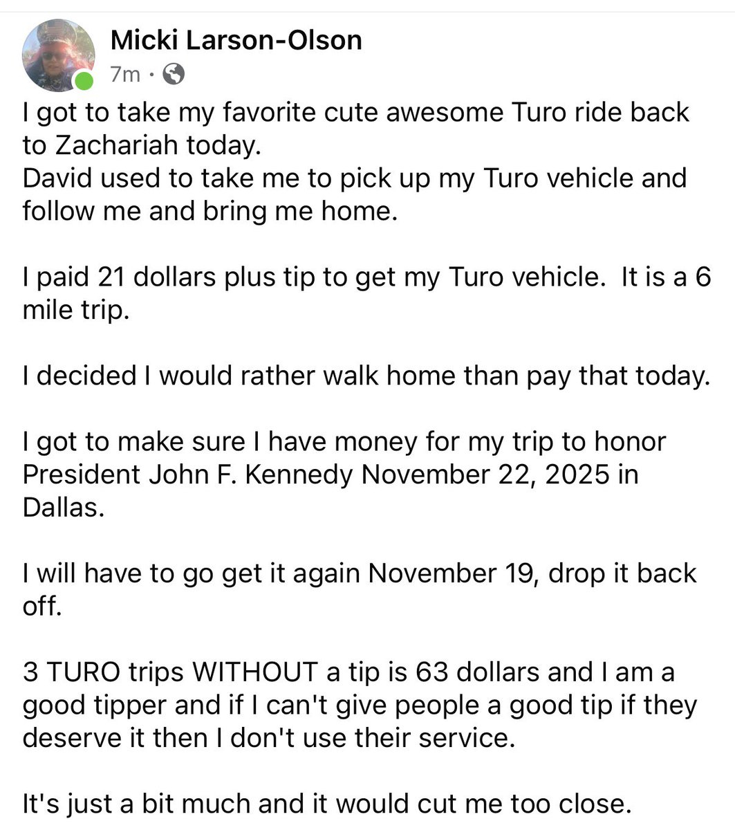 SatireAP's tweet image. Imagine renting out your Turo car to kooky Mickie Larson-Olsen and she covers it with so many stickers, she can’t see the cliff she’s gonna drive off #January6th #J6