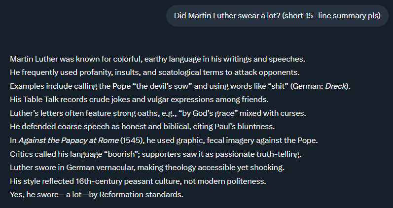 BellvillePiet's tweet photo. Martin Luther was also a prolific swearer.

Just saying 😅 https://t.co/x3DwQflZ0r