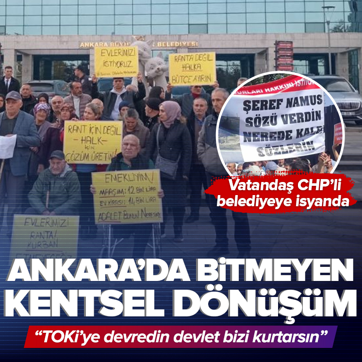 Mamak'ta bitmeyen kentsel dönüşüm! CHP'li belediye vatandaşı isyan ettirdi: Projeyi TOKİ'ye devredin devlet bizi kurtarsın
ahaber.com.tr/yasam/2025/11/…