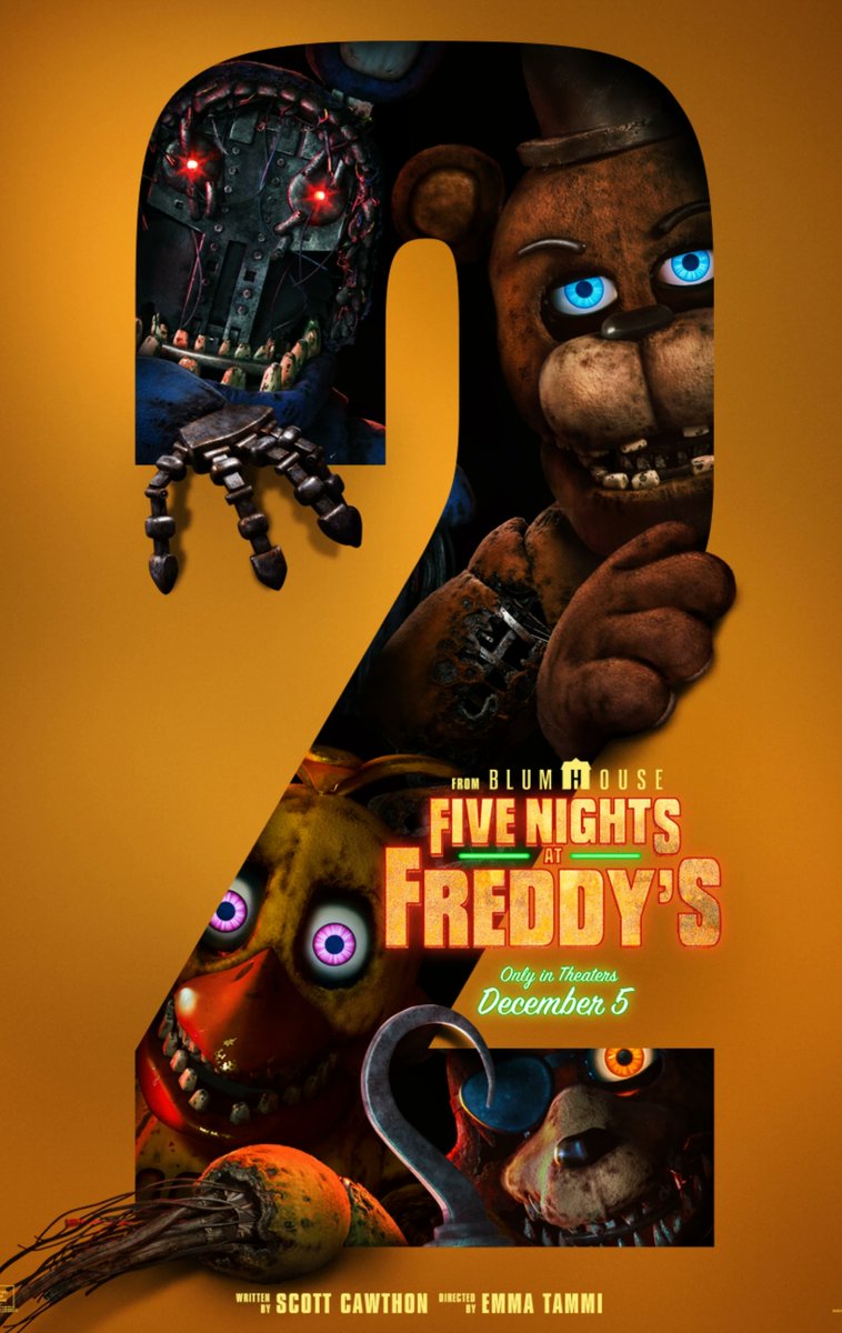 JonnyBlox's tweet photo. New Reddit post from Scott Cawthon celebrating the release of ‘FIVE NIGHTS AT FREDDY'S 2’ in three weeks!

"There are so many things in this movie that are literally there just for you guys. There are surprises, Easter eggs, and many other details that I really want you all to experience on your own, preferably in a theater! I'm very proud of the first movie, but I have no hesitation in saying that the FNAF 2 movie improves upon it. I know I'm biased, but I'm very happy with how it turned out, and I hope you'll all be happy with it as well."

(Via: u/animdude)
#fnaf #fnafmovie #fivenightsatfreddys