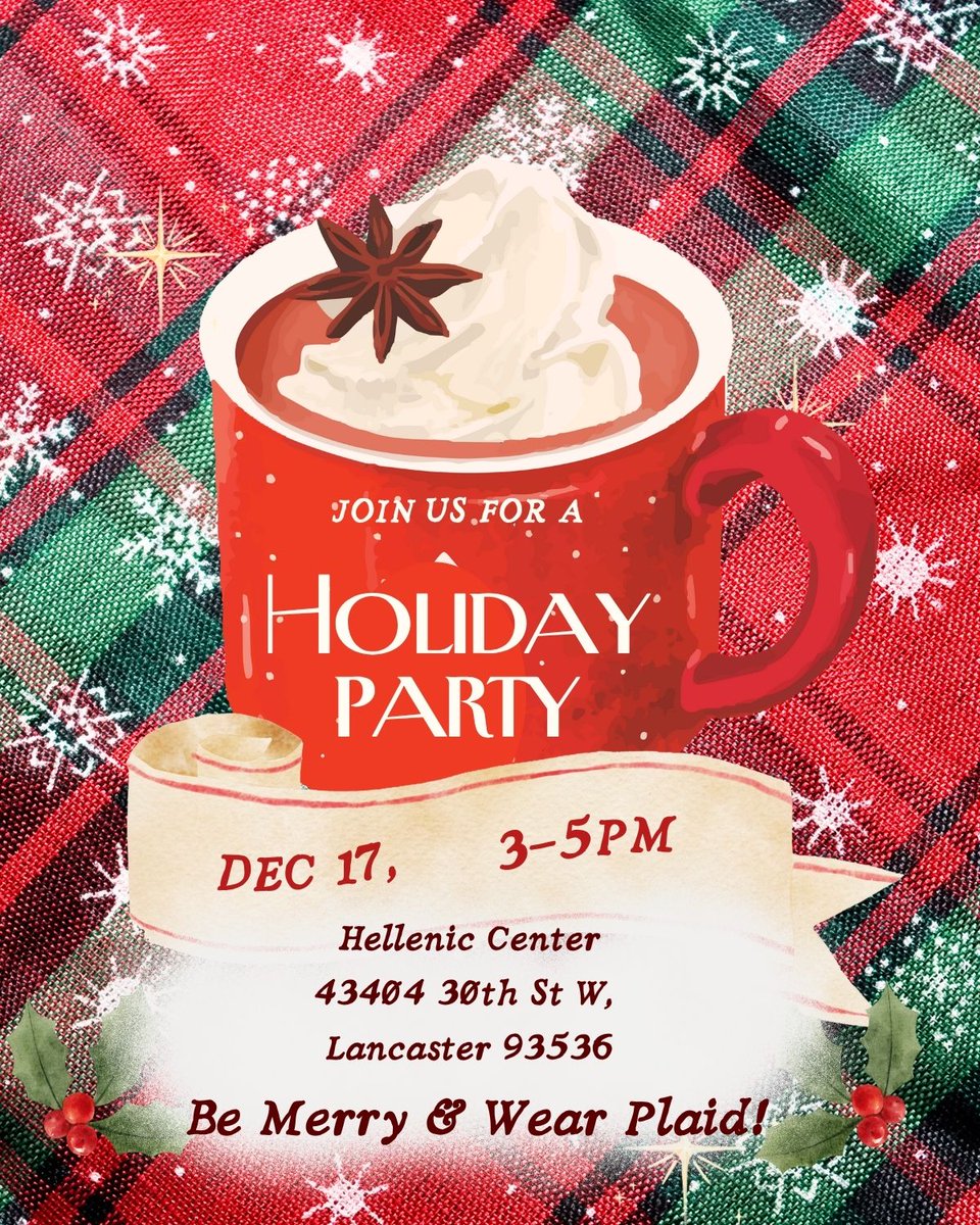 You're all invited to come celebrate the holidays with us at our 2025 Holiday Party! Wednesday December 17th at the Hellenic Center, come enjoy some good food, holiday entertainment, and networking. Get your tickets at the link below!

tinyurl.com/yc8k6c8e