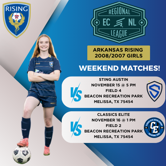 AR_Rising08G's tweet image. Headed back to Texas this weekend! 🤠Hope to see you there! @ECNLgirls @arkansasrising @sting_austin @ClassicsEliteSA