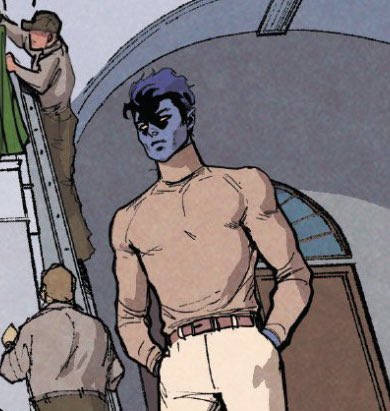 LARcomics's tweet photo. Him in a turtle neck! 💙

📕 Uncanny X-Men #19 (2025)
🎨 @DaveMarquez 

#NightCrawler #XMen #XSpoilers #Marvel #MarvelComics #MarvelUnlimited https://t.co/gRCcTmgmMK