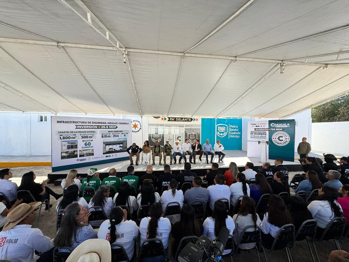 manolojim's tweet image. En #Hidalgo en la entrega de Cuartel de Policía Estatal. #CoahuilaPaDelante #APasosDeGigante #CoahuilaSeguroYEnOrden