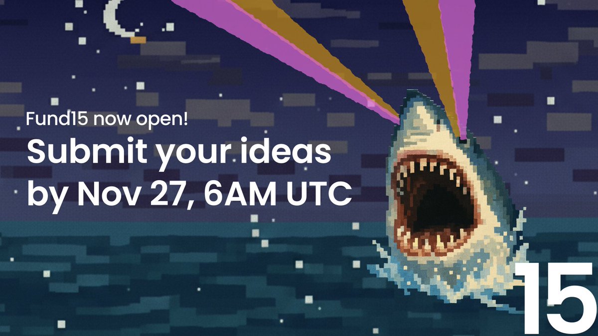 Catalyst_onX's tweet image. Time has come! Three @Cardano and one @midnightfdn category to choose from!

🎈 Submissions into Catalyst Fund15 are now open. Submit your proposals by Nov 27, 6AM UTC.

⚡️ Catch up via this week&apos;s newsletter to load all the latest: forum.cardano.org/t/catalyst-wee…