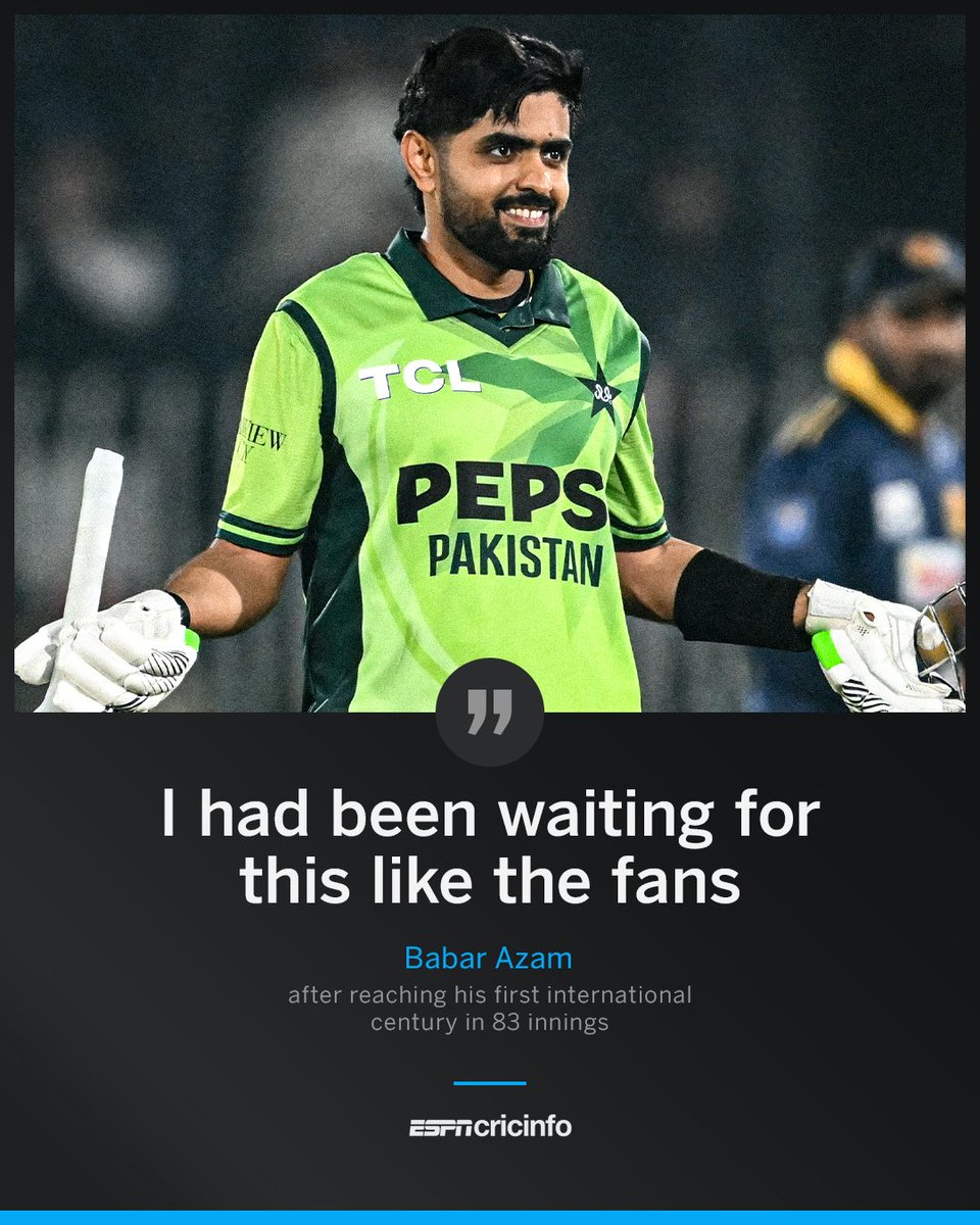 cricinfo's tweet photo. A good day for Babar, a good day for the fans 😁 https://t.co/wqpw0N0rch