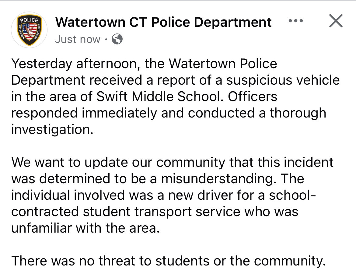 Watertown CT Police (@watertownctpd) on Twitter photo 