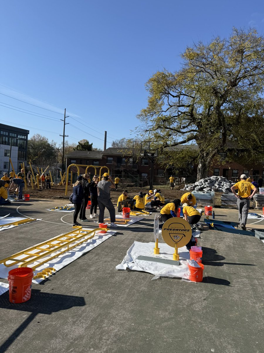 Before the Preds take on the Penguins this afternoon, we are building a <a href="/kaboom/">KABOOM!</a> playground for <a href="/NashvilleMDHA/">Nashville MDHA</a>’s Andrew Jackson Courts location!