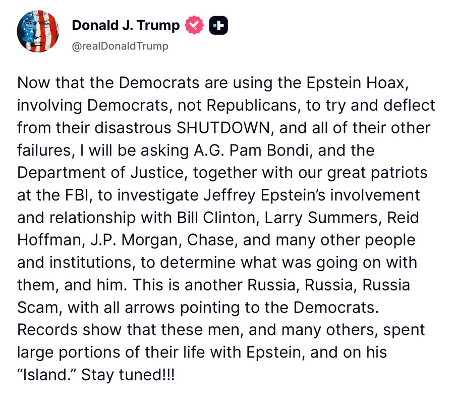 chrismartenson's tweet photo. Now we're talking!  Let's get to the very bottom of the Epstein case, and let every chip fall where it may. https://t.co/1pVx8wpLyL