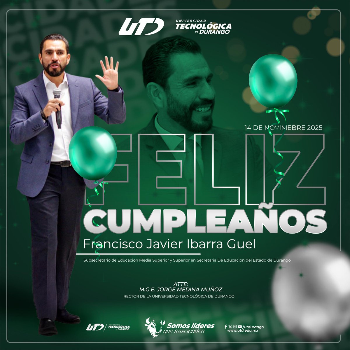 UTDURANGO's tweet photo. Hoy celebramos a @FcoIbarraGuel una figura clave en el fortalecimiento de la educación en nuestro estado. 
Su liderazgo, entrega y clara visión han impulsado importantes avances para nuestras instituciones. https://t.co/Rnzca8iYLg