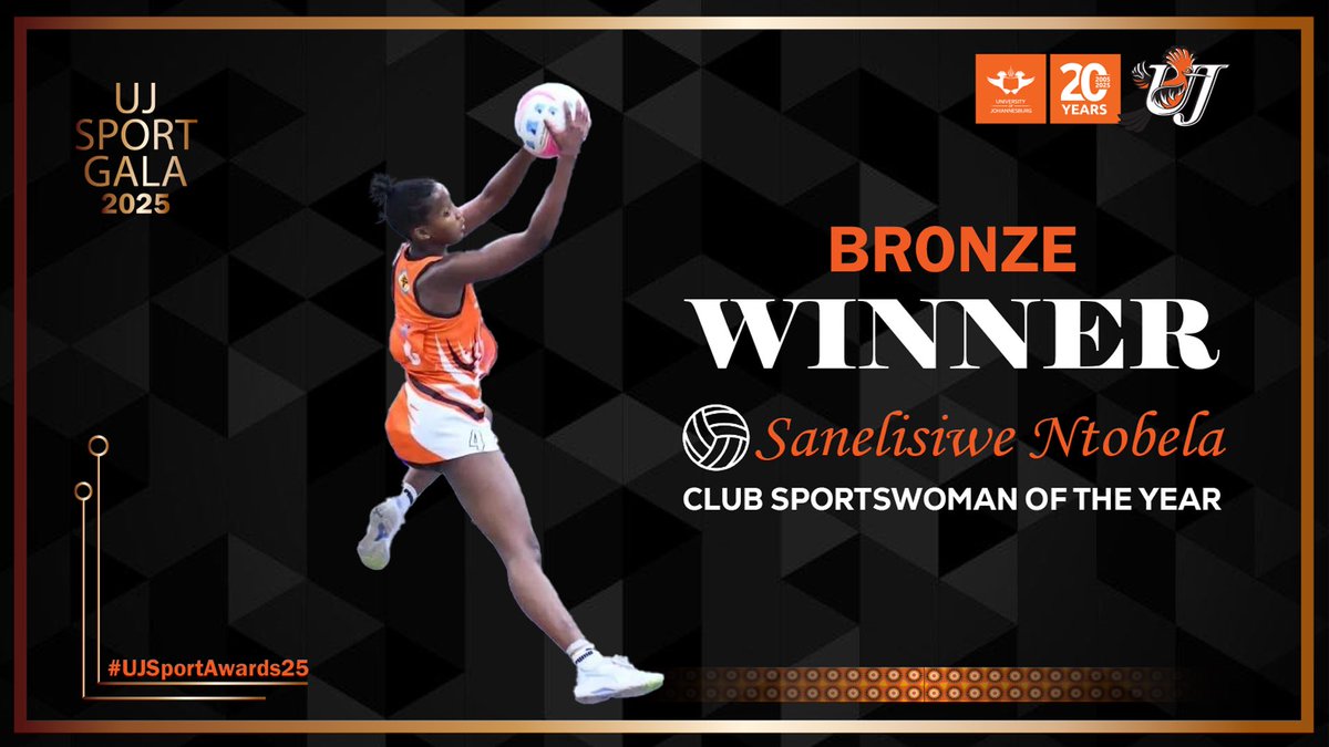 𝐔𝐉 𝐒𝐩𝐨𝐫𝐭 𝐆𝐚𝐥𝐚 𝟐𝟎𝟐𝟓: 𝐂𝐥𝐮𝐛 𝐒𝐩𝐨𝐫𝐭𝐬𝐰𝐨𝐦𝐚𝐧 𝐨𝐟 𝐭𝐡𝐞 𝐘𝐞𝐚𝐫 

🥇Shirley Nekhubui
🥈Oluchi Ndubueze
🥉Sanelisiwe Ntobela

#UJSportAwards25 #UniversityofJohannesburg #ujalltheway #OrangeArmy