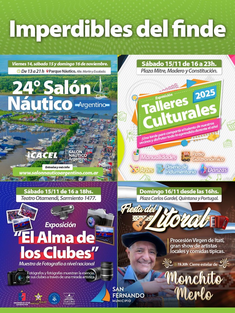 ¡IMPERDIBLES DEL FINDE EN SAN FERNANDO! ✨

Tenemos más propuestas gratuitas para disfrutar en familia.