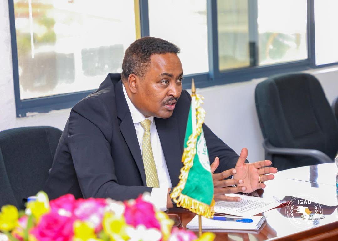 Abdirachiid's tweet photo. IGAD Executive Secretary Meets Sweden’s State Secretary to Advance Regional Cooperation

The IGAD Executive Secretary, H.E. @DrWorkneh, today held a productive discussion in Addis Ababa with H.E. Dag Hartelius, the State Secretary for Foreign Affairs of the Kingdom of Sweden.

Their meeting focused on key developments within the IGAD region and included a review of the ongoing IGAD–Sweden cooperation portfolio.

The Executive Secretary expressed appreciation for Sweden’s long-standing partnership, noting its consistent support for IGAD’s programmes and its commitment to regional stability and development. Both sides reiterated their dedication to strengthening collaboration in areas of mutual interest.