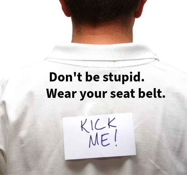 DriveSmartWc's tweet image. It&apos;s national seat belt day.  Maybe kicking someone is a bit drastic but make sure everyone is buckled up before you start to drive.  #seatbeltssavelives #DriveSmart