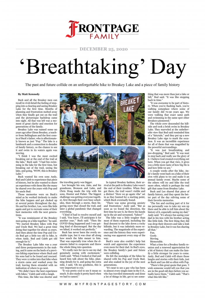 MyFrontPageGift's tweet image. Sometimes the best gifts are the memories we create together.

The Breakey family honored their epic hike to Breakey Lake—a trip full of family history, bonding, and moments they&apos;ll talk about for generations.

What&apos;s your most memorable family trip?