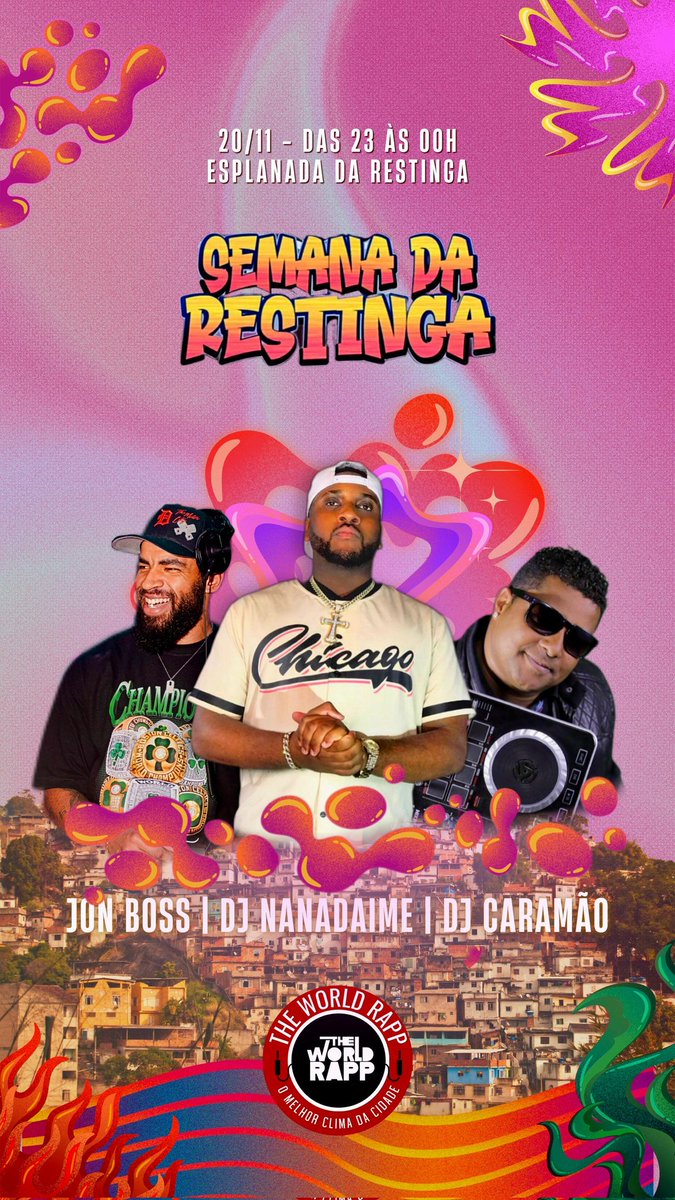 🗓 20/11
⏰️ 23h 
📍Esplanada da Restinga 
📀 O melhor clima da cidade vai invadir a restinga. 
Quem veremos por lá?