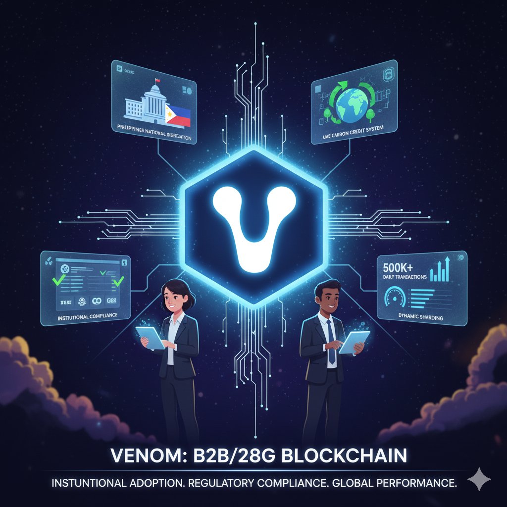 I've been digging into <a href="/VenomFoundation/">Venom Foundation</a> and the idea of ​​B2B/B2G is really interesting.

Every blockchain promises "scale", but Venom is focusing on clients that actually need institutional compliance and performance (government, banks).

They have a deal for national