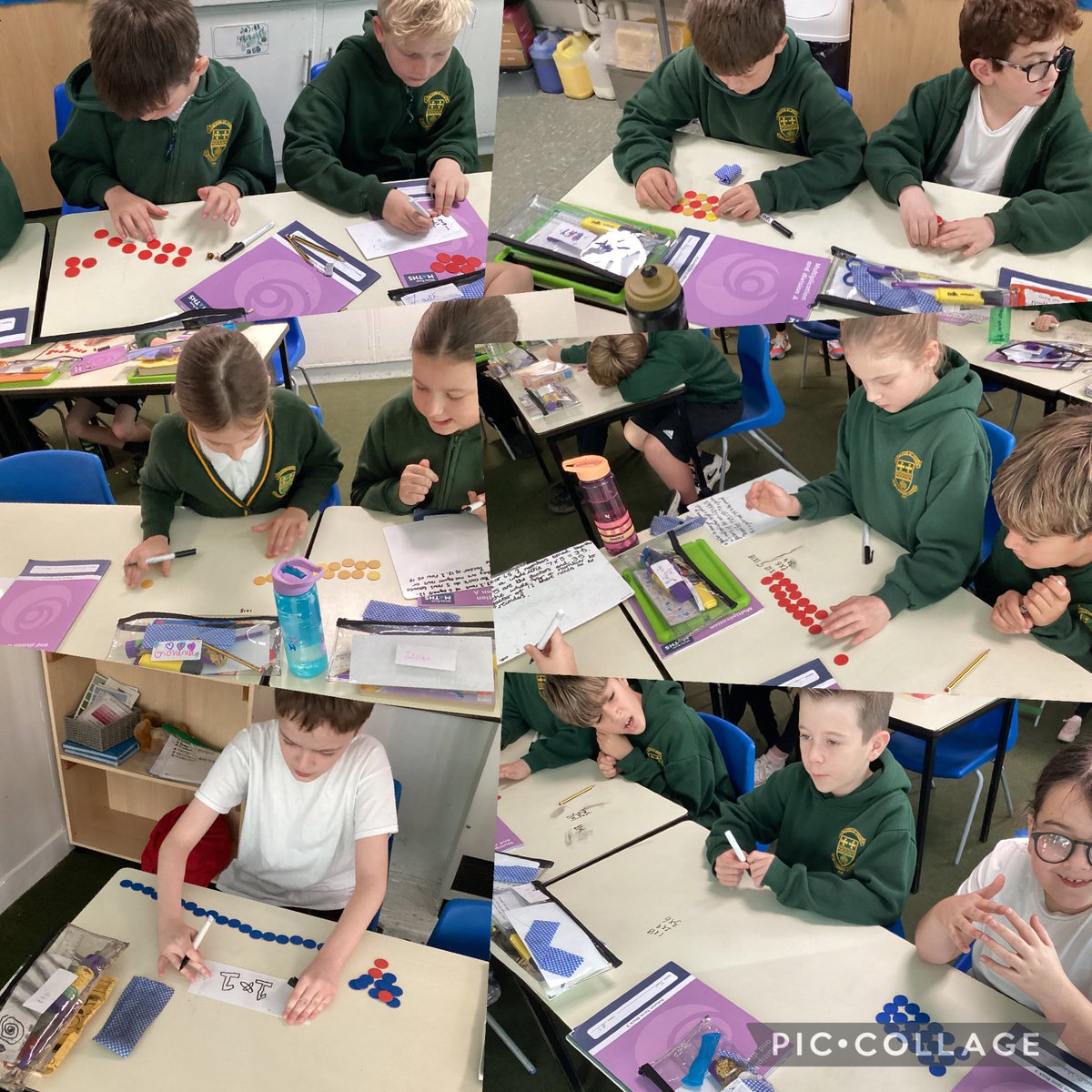 Hands-on learning in Year 5! Using arrays and counters, pupils manipulated and rearranged groups to deepen their understanding of factors and common factors. Fantastic mathematical thinking 🌟