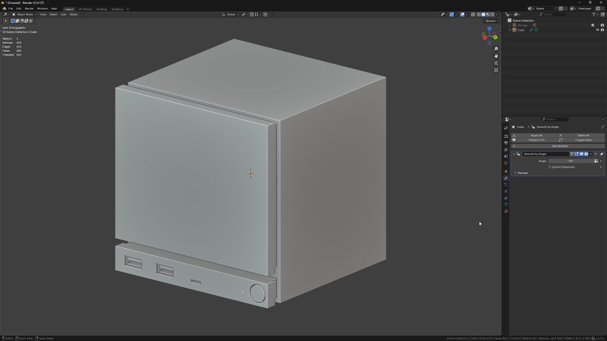 What happened to my Blender default cube?
