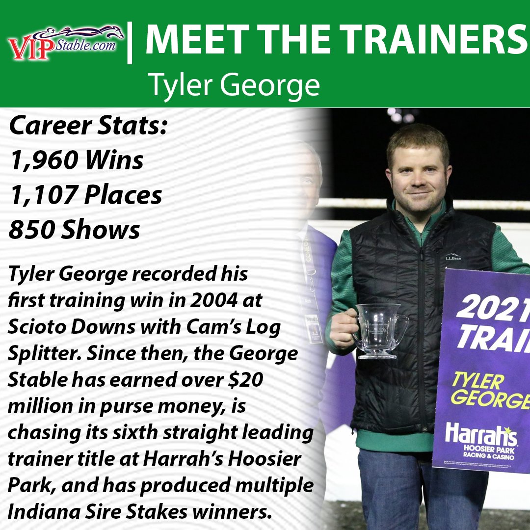 Get to know VIP Stable trainer Tyler George—closing in on 2,000 wins and aiming for his 6th consecutive Hoosier Park leading trainer title. #harnessracing #vipstable