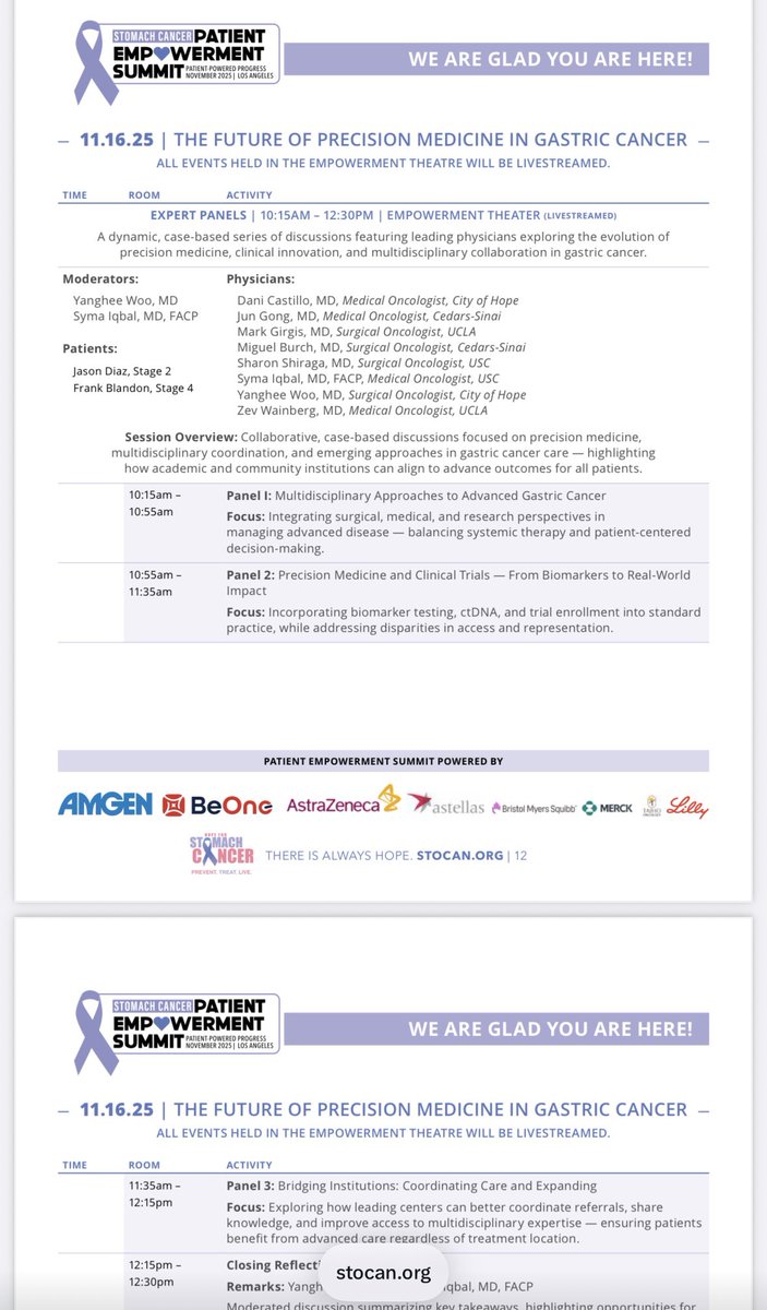 jgong15's tweet image. Looking fwd to this wknd’s @StoCANcer pt summit w/a multi-D line-up of #gastric/GEJ cancer #KOLs @BurchGISurg @CSCancerCenter @DeptSurgeryCS Dr. Wainberg @UCLAHealthNews Dr. Iqbal @sharonshiragamd @uscnorris @DaniCastilloMD @Yanghee61217641 @CityofHopeSurg @cityofhope @OncoAlert