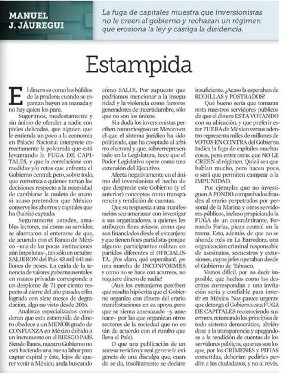 Ningún empresario invierte en un país donde el gobierno amenaza a quienes protestan y protege a quienes roban. Morena puede blindar Palacio, pero no puede ponerle vallas al pánico financiero.