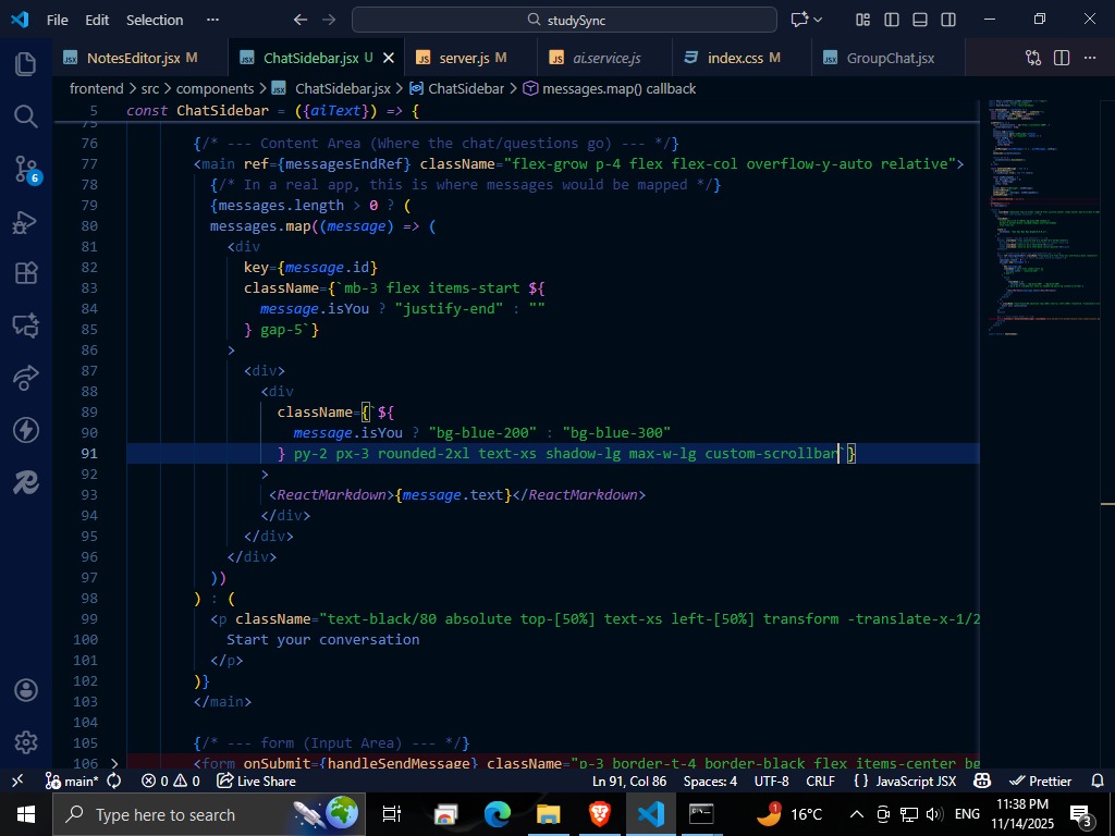 PremMaurya723's tweet image. Big update: StudySync’s notes editor now has AI-powered summarization! One click to condense notes. Faced plenty of bugs today, but finally got it live. Loving this new feature! 🚀📝 #BuildInPublic #AI #StudySync #webdevelopmentcommunity