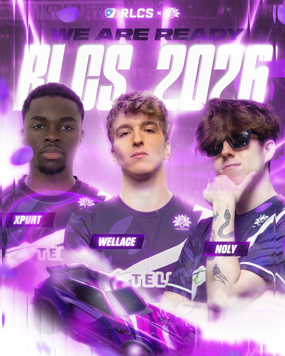 🚨 RLCS Roster Reveal (2025/2026) 🚨

Please join us in officially welcoming the squad representing Lotus 8 this upcoming season in RLCS 2025/2026 <a href="/RLEsports/">Rocket League Esports</a>

The journey begins now. 🌸🚀

RLCS Roster:
🟣 <a href="/wellace_/">wellace</a>
🟣 <a href="/Nolystic/">noly</a>
🟣 <a href="/xpurtrl/">xprt</a>

Staff:
🧠 Head Coach — <a href="/rocket_gomi/">gomi_rl</a>
🧠