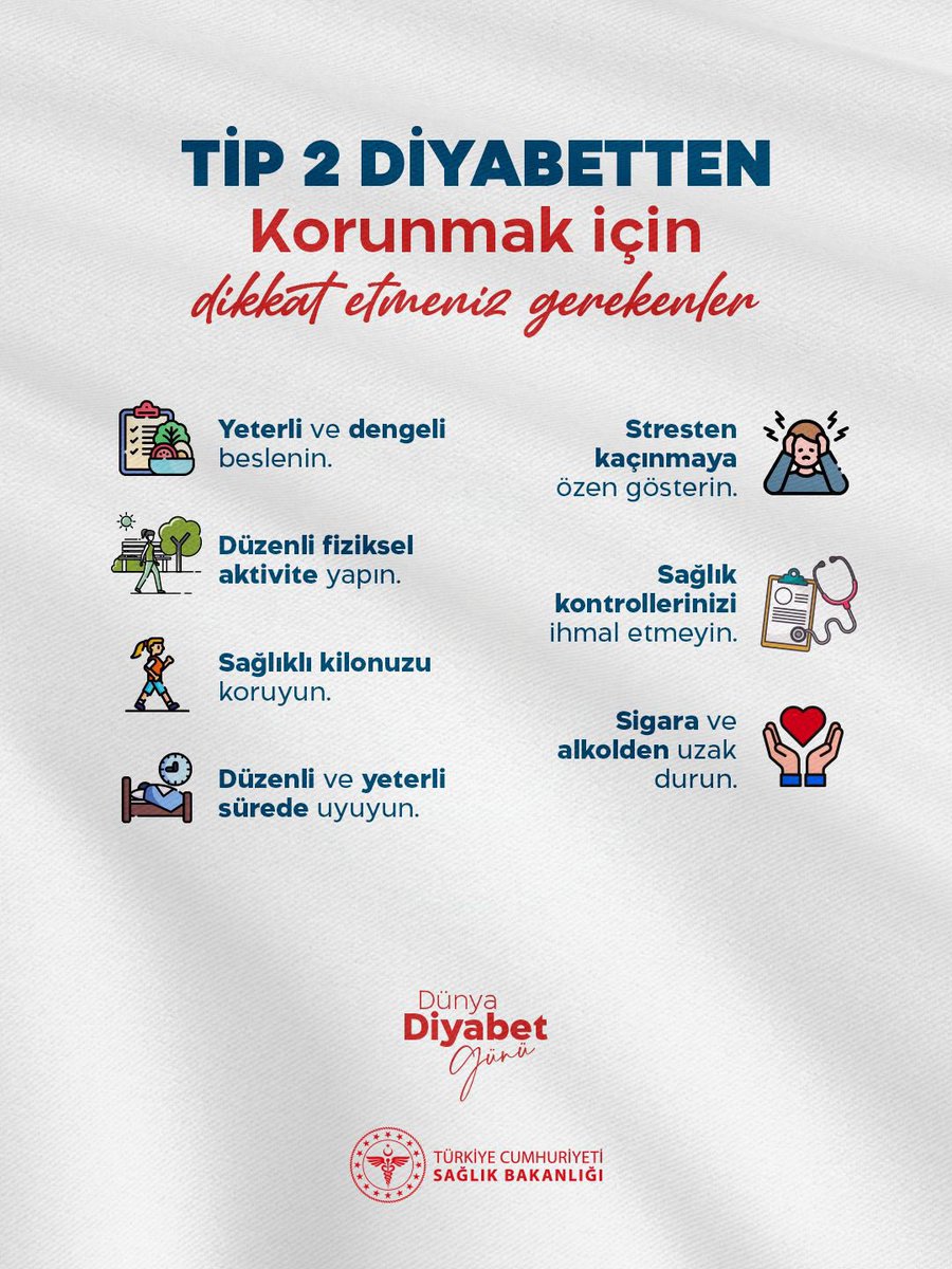 Halk arasında şeker hastalığı ismiyle bilinen diyabet, kronik bir hastalıktır. İnsülin hormonunun eksik olması ve/veya yeterince salgılanmasına rağmen vücutta kullanılamaması sonucu oluşur. 

#DünyaDiyabetGünü