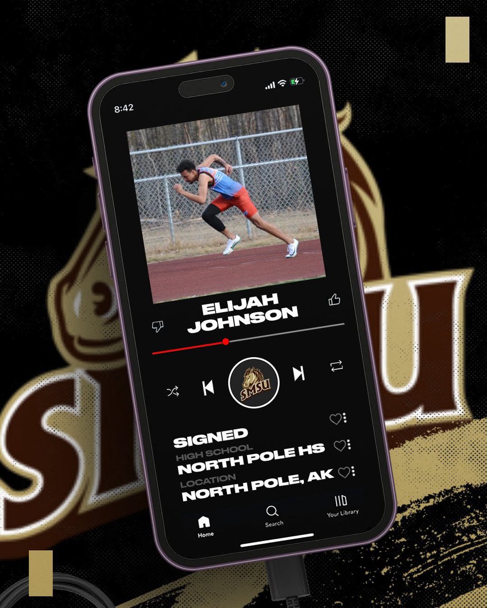 Elijah_Johnson5's tweet photo. Im blessed to announce my commitment and signing to Southwest Minnesota State University! Thank you to everyone who's helped me get to this point in my life, my family, my highschool coaches and most importantly the SMSU coaches for giving me this amazing opportunity!!
#GoMustangs