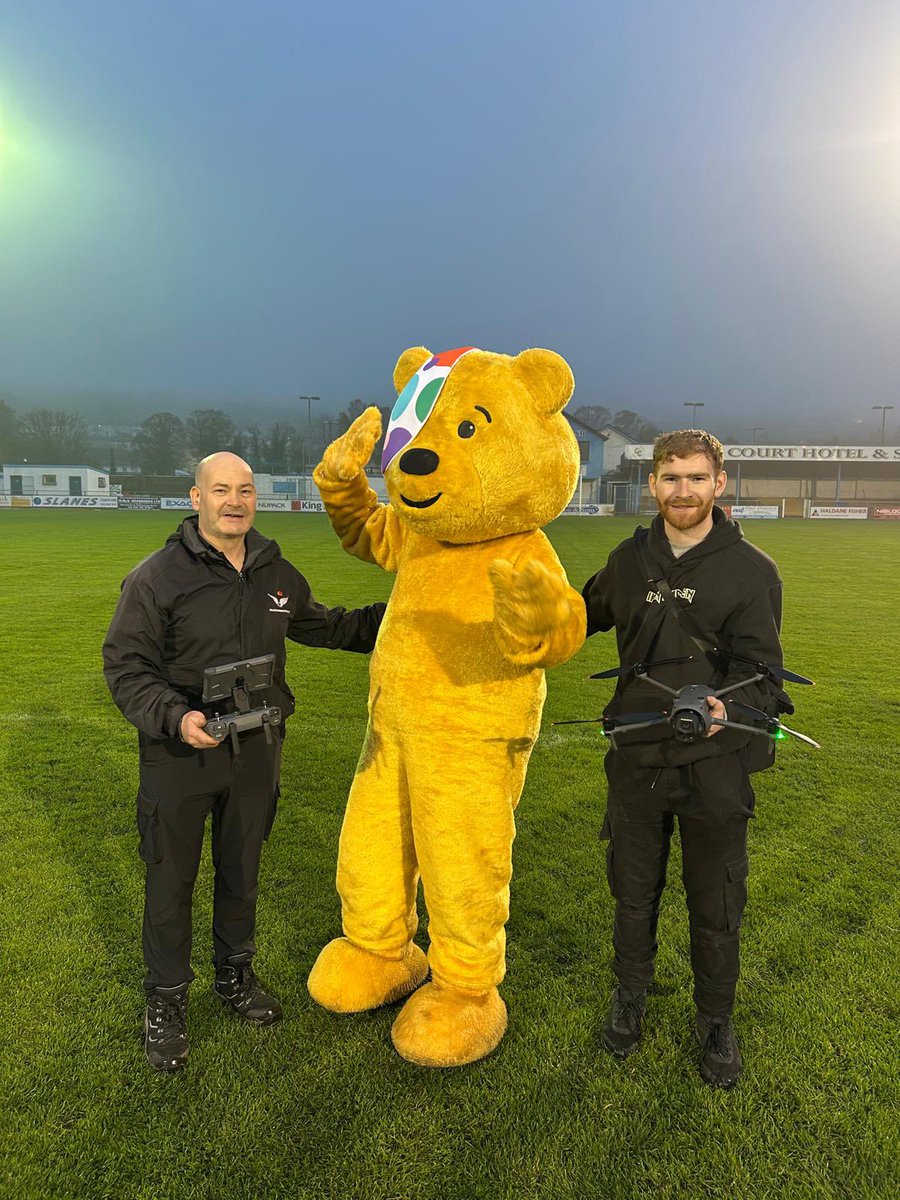 Did anyone see my drone? Ye turn your back for one minute … 
Always a pleasure working with the amazing team <a href="/BBCCiN/">BBC Children in Need</a>