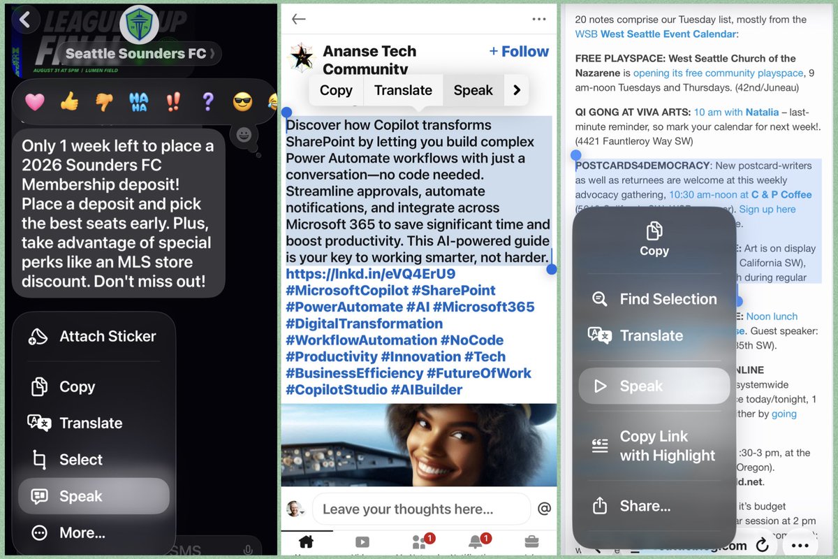 mkashman's tweet image. 🆕 #KashBox article, “3️⃣ #Accessibility features of iPhone that improve the you&apos;ser experience” — Turning a few things on brings new tools and the world to attention and more accessible to you while on the go. 🤔📲🗣️👂

✨ Read and share 📄 open.substack.com/pub/kashbox/p/… #iPhone #HowTo