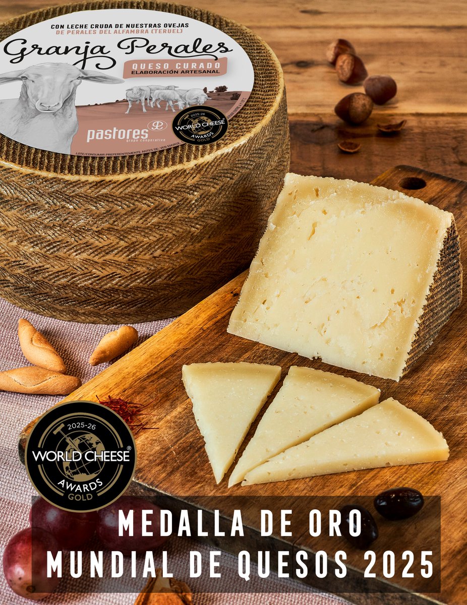 🥇 ¡Oro para nuestro queso Curado Granja Perales en el Mundial de Quesos 2025!

Además:

🥈 Viejo / Semicurado
🥉 Añejo / Semicurado de Teruel