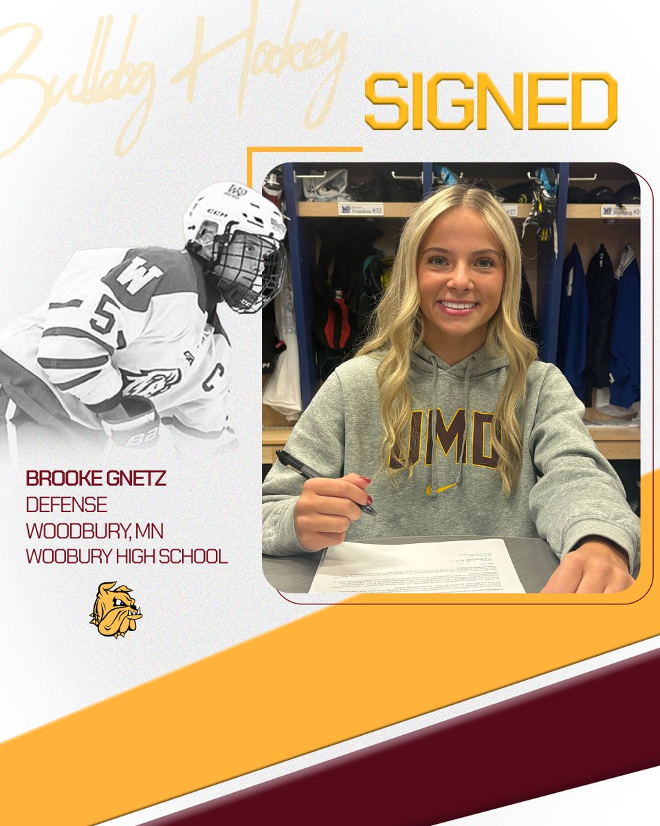 Brooke Gnetz is officially a Bulldog!

Brooke was named to the USA Hockey Girls National 16/17 Camp  in late July. and is a multi- year USA Development Camp invitee. Along with her twin sister Alaina will become the first-ever pair of sisters to join UMD.

Welcome to UMD, Brooke!