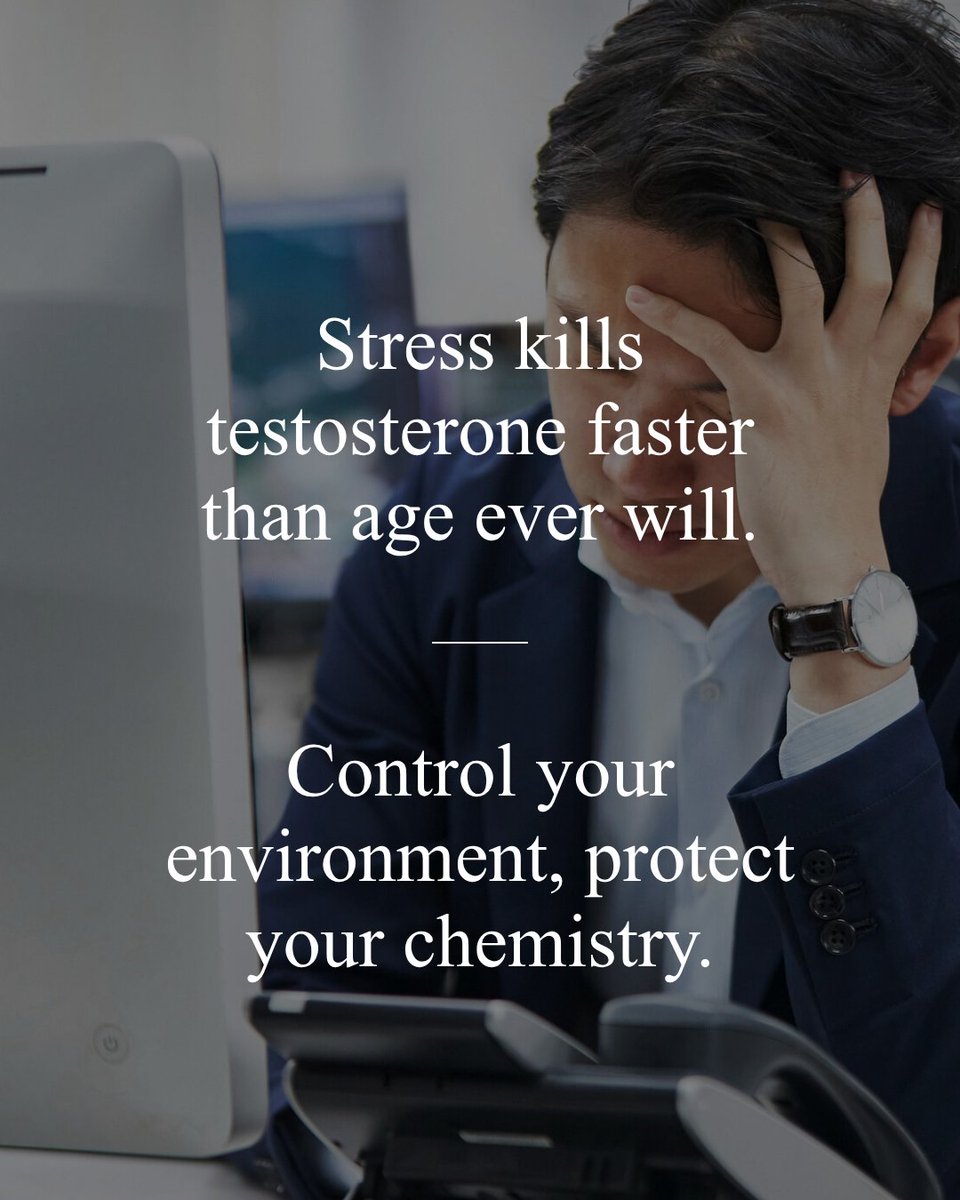 ennulife's tweet image. Chronic stress lowers testosterone long before age does. When you manage your environment, you protect your chemistry, your energy, and your long-term health.
#HormoneHealth #MensWellness #TestosteroneOptimization