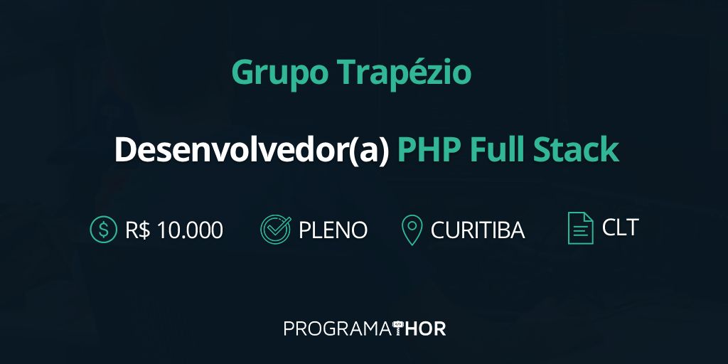 ProgramaThor's tweet image. {VAGA}
Desenvolvedor(a) PHP Full Stack
shre.ink/onxQ 

#vagati #dev #php #fullstack #programathor