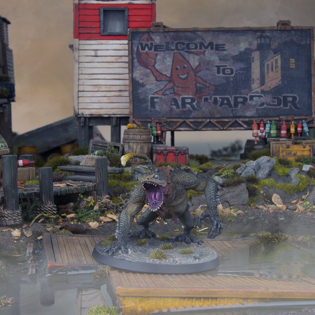 amysnuggs7's tweet image. I painted the Angler for Fallout Miniatures by @modiphius 
I had a lot of fun stippling and glazing all of the different colours and texture into the skin to match the game as best as I could. I’m very proud of how it turned out! 😊

#fallout #falloutminiatures #modiphius