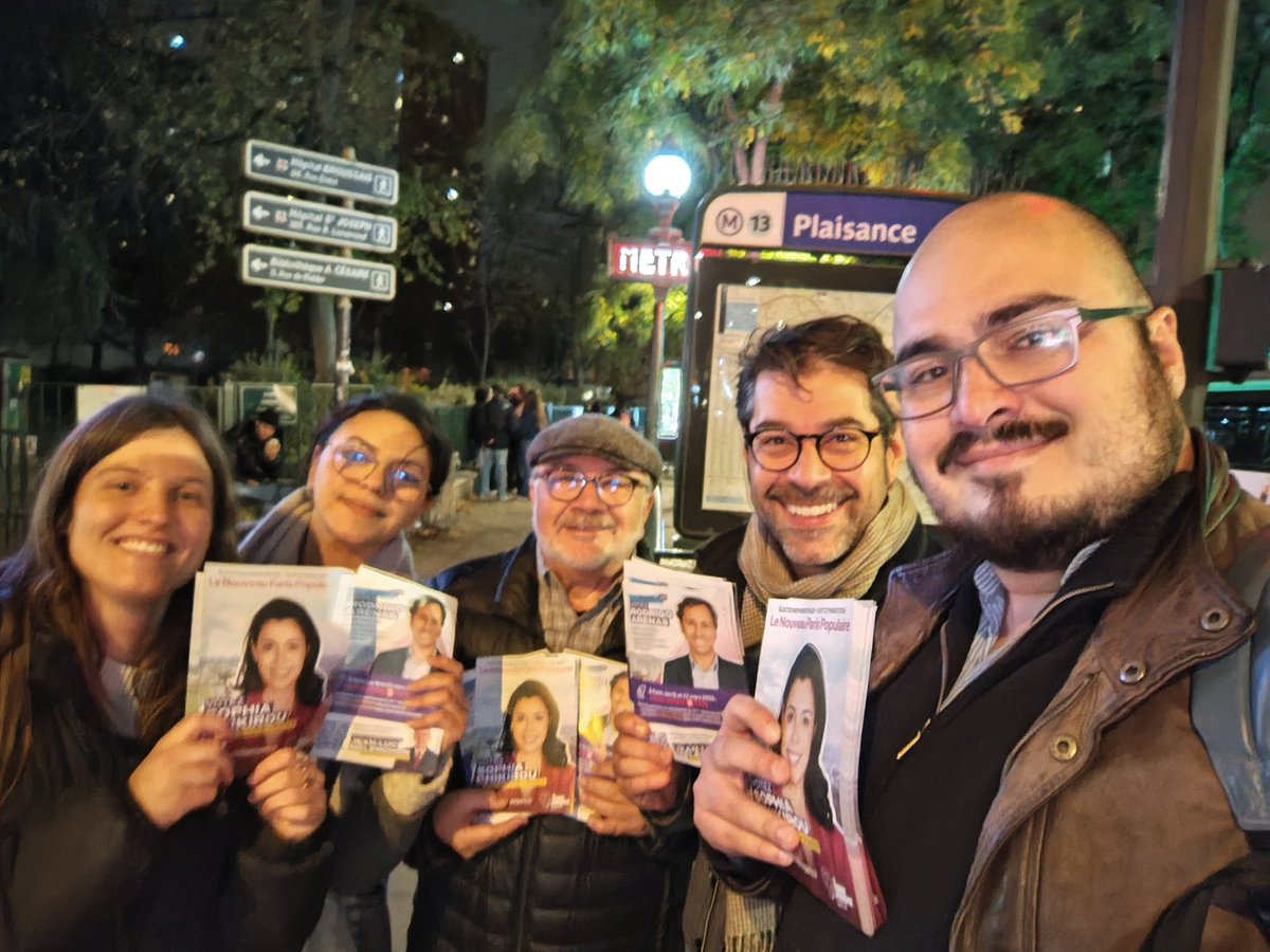 Ce soir première action de notre campagne pour les municipales !
Le 15 et 22 mars on vote pour Sophia pour Paris et Rodrigo pour le 14eme !