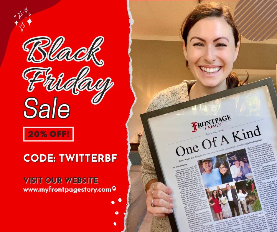 MyFrontPageGift's tweet image. Forget the tech deals. Invest in the keepsake that lasts forever.

Your story is &quot;ONE OF A KIND,&quot; and it deserves to be under the tree more than discount clothing. Give a gift that will be passed down for generations.

Our Black Friday Sale is LIVE NOW!