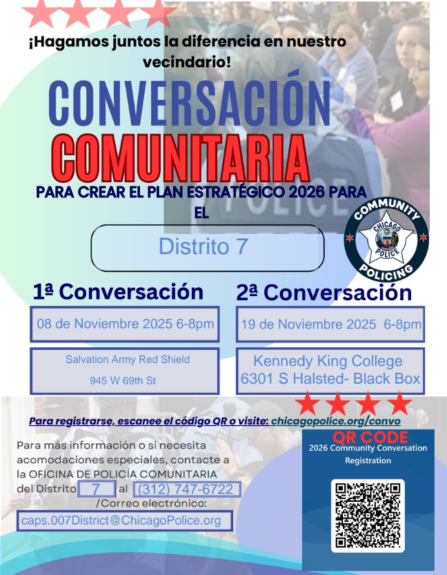 Please join us for our upcoming Community Conversation! We want to hear from you! Bring a friend! #GoodInEnglewood