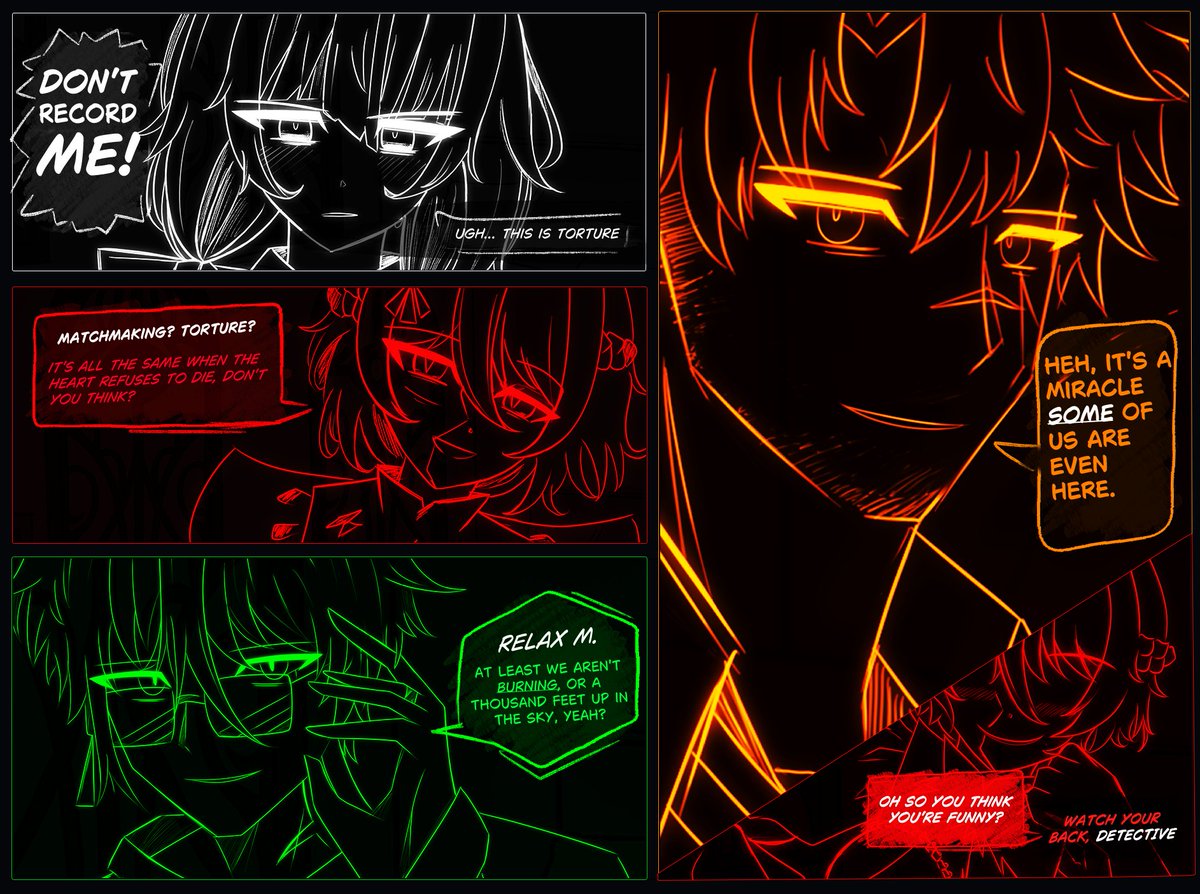 Death is holding interviews for the ghosts before their big speed dating debut. Some are in favor… others not so much.

#gamedev #visualnovel #matchmakingforghosts #datingsim #cozy #horror #comicart #horrorgame