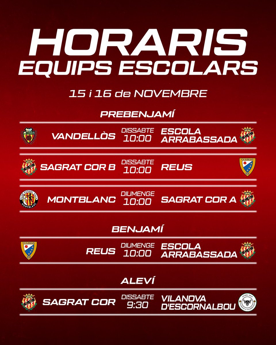 𝐏𝐀𝐑𝐓𝐈𝐓𝐒 𝐂𝐀𝐏 𝐃𝐄 𝐒𝐄𝐓𝐌𝐀𝐍𝐀

Molta sort a tots els equips‼️