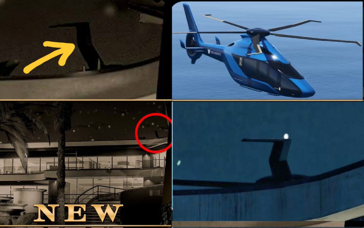 sr_LHOS's tweet photo. Na última postagem da rockstar que revela uma peque demonstração das novas #mansoes do gta online, da para notar o que parece ser a lâmina do VOLATUS HELI conformando #Heliporto nas mansões 
#gtaonline #gta #dlc #dlcmansoes https://t.co/MDw7FHIHoy