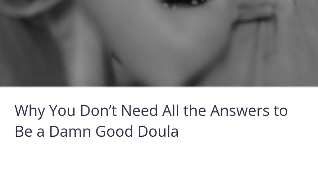 But let’s reframe this:Being a doula isn’t about performing.

Read more 👉 lttr.ai/Ai8ce

#doula #doulabusiness
