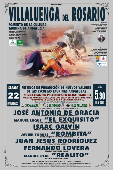 📝 CARTELES

👉 Aplazada la novillada sin picadores de Villaluenga del Rosario
chicuelinasytafalleras.com/actualidad/apl…