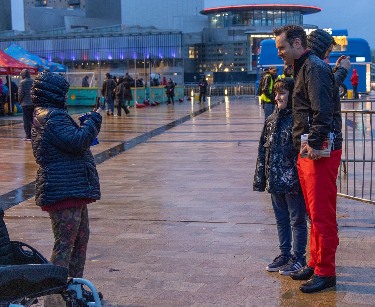 The Hawk looking brilliant parked under the lights at MediaCity UK - venue for Children in Need’s live show tonight. Team members were joined by personnel from 611 Squadron, based at RAF Woodvale, helping to show people around the jet as part of a public event at Salford Quays.