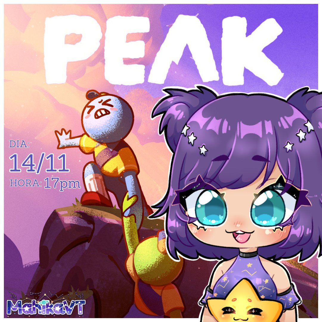 ✨HORA DE SUBIR MI CERRO XD✨
Llegaremos a la cima? uwu
📅Hoy
⏰17:00pm
📍twitch.tv/mahikavt

Psdt: También jugaremos en el nuevo server de mine uwu
#Peak #VTuber #MahikaVT